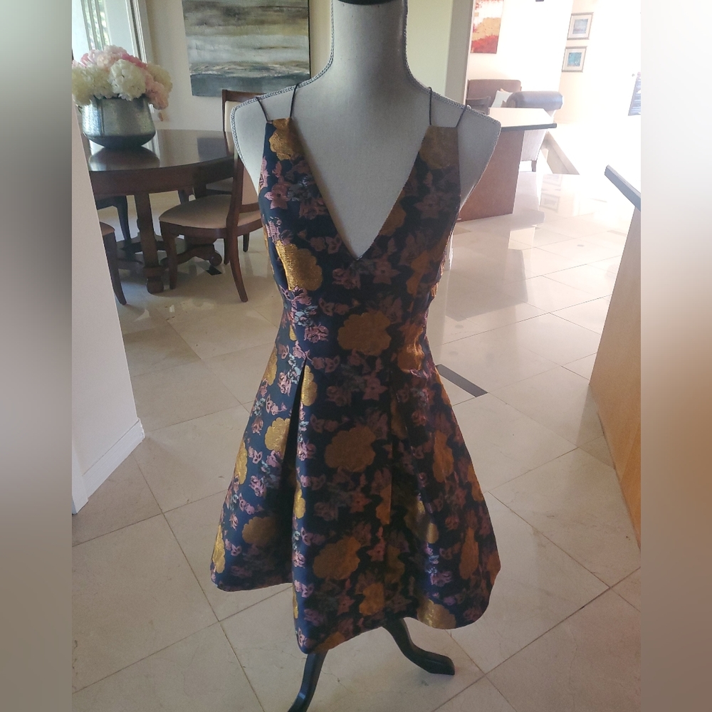 Topshop Jacquard A-line Dress